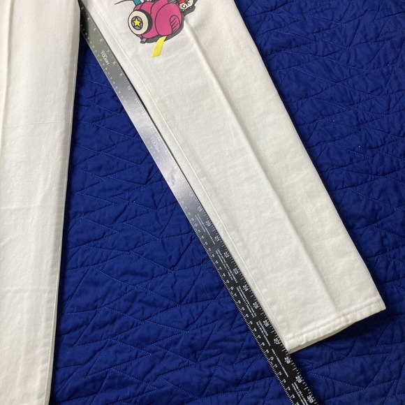 Vintage No! Jeans White High Rise Tappered Button Fly Jeans Size 25x28 80s Moped - Picture 8 of 12